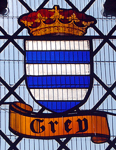 The Grey coat of arms in Silsoe church March 2011